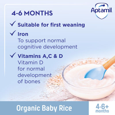 Organic Baby Rice Cereal, 4-6+ Months, 100g thumbnail 3