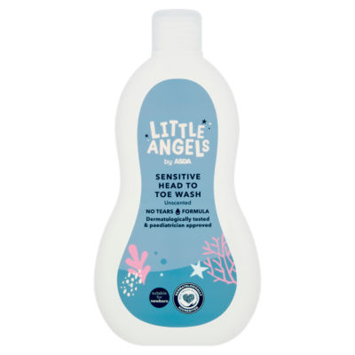 LITTLE ANGELS by ASDA Sensitive Head to Toe Wash Unscented 500ml