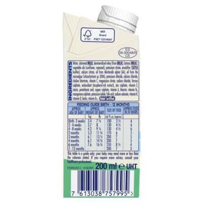LITTLE STE[S® 1 First Infant Baby Milk Premade Liquid Formula from birth 200ml thumbnail 3