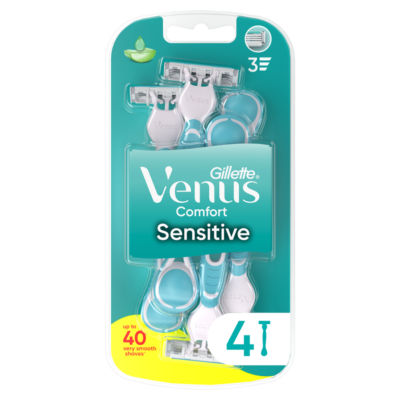 Gillette  Comfort Sensitive Razors, Pack Of 4