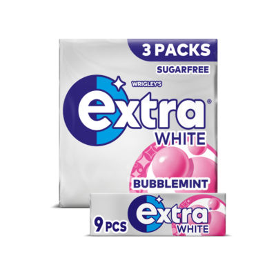 White Bubblemint Sugarfree Chewing Gum Multipack 3x9 Pieces thumbnail 2