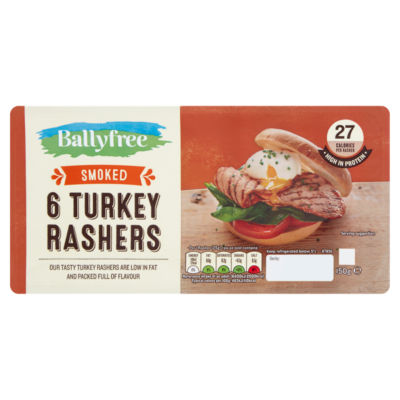 6 Smoked Turkey Rashers 150g