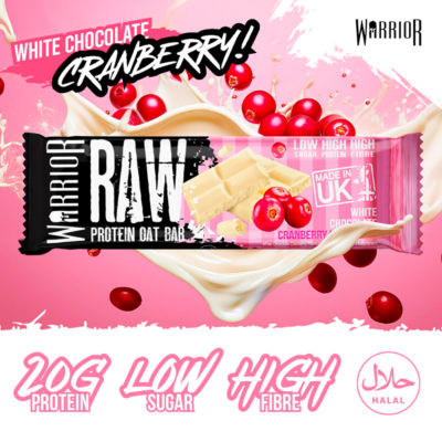 Raw Protein Flapjack White Chocolate Cranberry 75g thumbnail 3