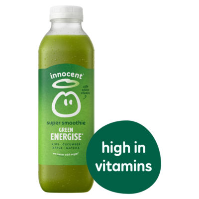 Green Energise, Kiwi, Cucumber, Apple & Matcha Super Smoothie with Vitamins 750ml