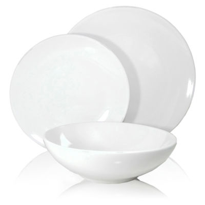 White Stoneware Dinnerset