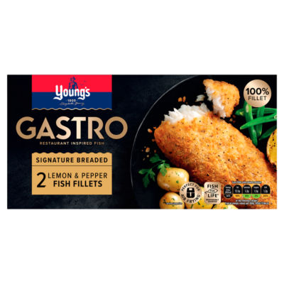 Gastro Signature Breaded 2 Lemon & Pepper Fish Fillets 270g thumbnail 2