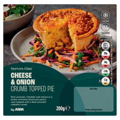 Cheese & Onion Crumb Topped Pie 200g thumbnail 2