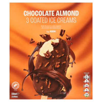 ASDA Heavenly Moments Chocolate Almond Crunch Ice Creams 3 Pack