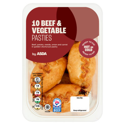 10 Beef & Vegetable Pasties 300g thumbnail 2