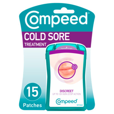 Hydrocolloid Cold Sore Treatment Patches (15 Invisible Plasters for Cold Sores) - 12 Hours Protection from Water, Bacteria & Viruses - Discreet, Easy to Apply Patches with Patch Applicator