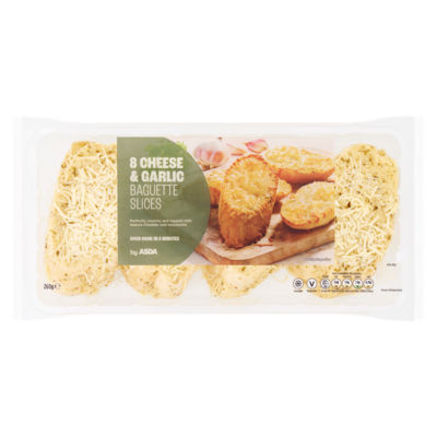 ASDA 8 Cheese & Garlic Baguette Slices