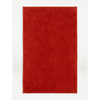 Burnt Orange Solid Chenille Bath Mat