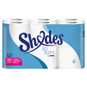 ASDA Shades So Soft Toilet Tissue 12 Rolls