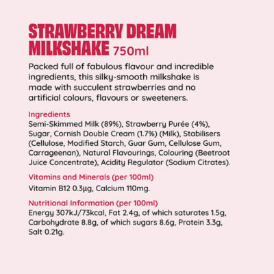 Strawberry Dream Milkshake 750ml thumbnail 4