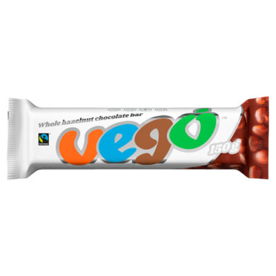 Vego Fairtrade Whole Hazelnut Chocolate Bar 150g thumbnail 2