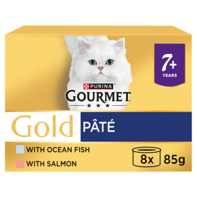 Gold Senior 7+ Pate Fish Wet Cat Food 8x85g thumbnail 2