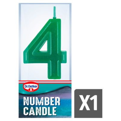 Number Four Birthday Candle