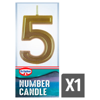 Number Five Birthday Candle