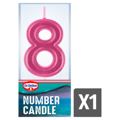 Number Eight Birthday Candle