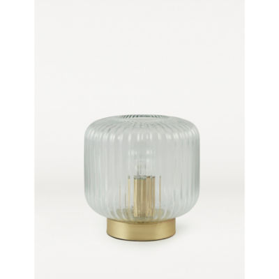 Clear Ribbed Glass Lamp thumbnail 2