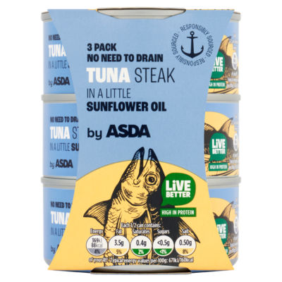 Tuna Steak in a Little Sunflower Oil 3 x 110g (330g) thumbnail 2