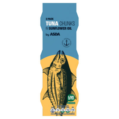 ASDA 3 Tuna Chunks in Sunflower Oil 3 x 80g (240g)
