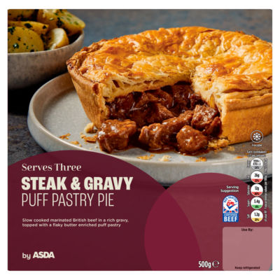 Steak & Gravy Puff Pastry Pie 500g thumbnail 2