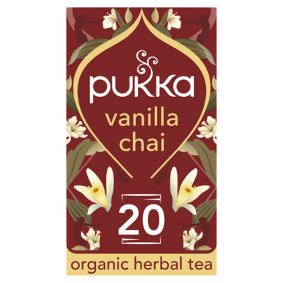 Pukka Organic Vanilla Chai Tea x20 Home-Compostable Herbal Tea Bags
