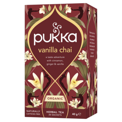 Organic Vanilla Chai Tea 20 Home Compostable Herbal Tea Bags 40g thumbnail 3