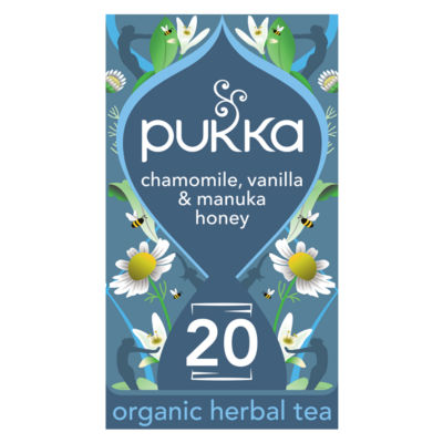 Organic Chamomile, Vanilla & Manuka Honey Tea 20 Home Compostable Herbal Tea Bags 32g thumbnail 2