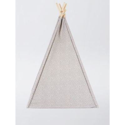 Grey Polka Dot Teepee Foam Dog Bed thumbnail 5