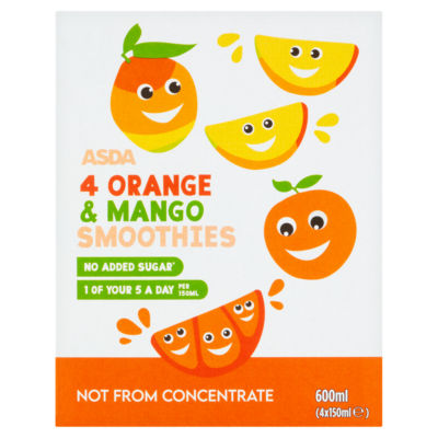 Orange & Mango Smoothies 4 x 150ml (600ml) thumbnail 2