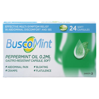 Buscomint Abdominal Pain & IBS, 24 capsules thumbnail 2