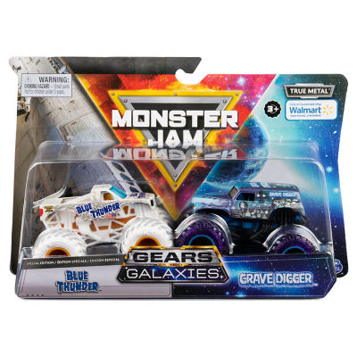 Zombie Monster Mutt vs Hunter Earth Shaker Die-Cast Monster Trucks thumbnail 2