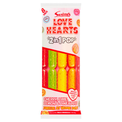 Love Hearts 2 in 1 Pop Cherry, Lime, Lemon & Pineapple 8 x 75ml (600ml) thumbnail 2