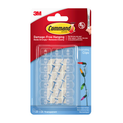 Clear Decorating Clips with Clear Strips  20 Clips + 24 Strips