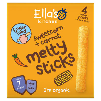 Sweetcorn + Carrot Melty Sticks from 7 Months 4 x 6g (24g) thumbnail 2