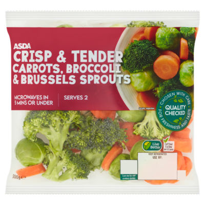Crisp & Tender Carrots, Broccoli & Brussels Sprouts 300g