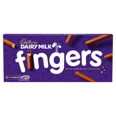 Dairy Milk Fingers Milk Chocolate Covered Biscuits 114g thumbnail 2