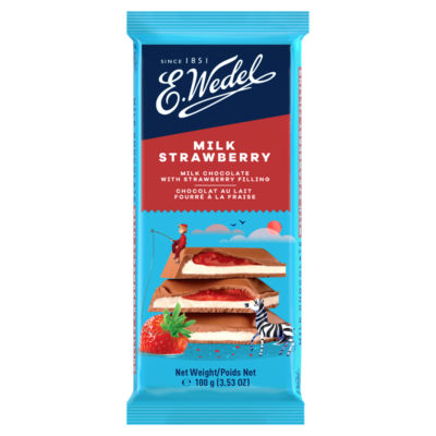 Milk Chocolate with Strawberry Filling 100g thumbnail 2