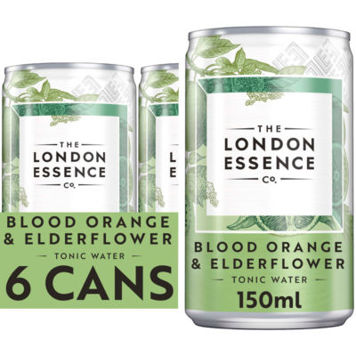 London Essence Co. Blood Orange & Elderflower Tonic Water Cans
