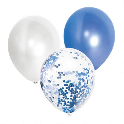 Blue Confetti and Plain Balloon Pack