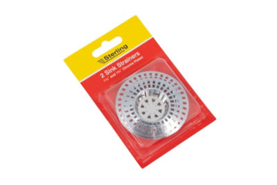 A twin pack of 2 chrome plated sink strainers (1 1/2 & 1 3/4") thumbnail 2