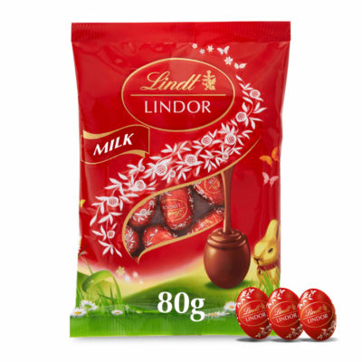 Lindor Milk Chocolate Easter Mini Eggs Bag 80g thumbnail 2