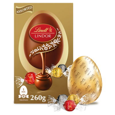 Lindor Milk Chocolate Egg With Lindor Assorted Truffles 260g thumbnail 2