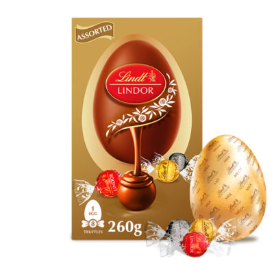 Lindor Milk Chocolate Egg With Lindor Assorted Truffles 260g thumbnail 3