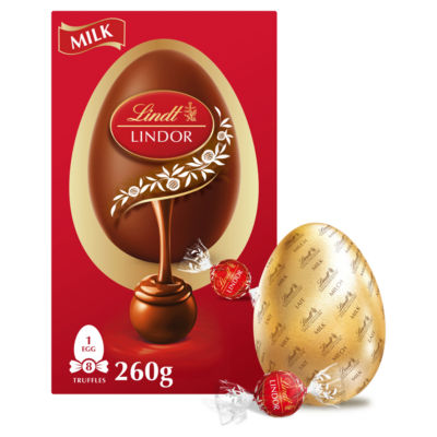 Lindor Milk Chocolate Egg With Lindor Milk Truffles 260g thumbnail 2