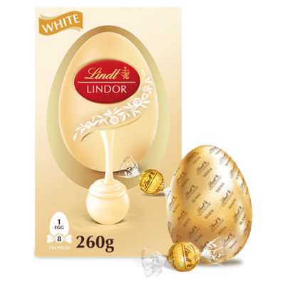 Lindor White Chocolate Egg With Lindor White Truffles 260g thumbnail 2