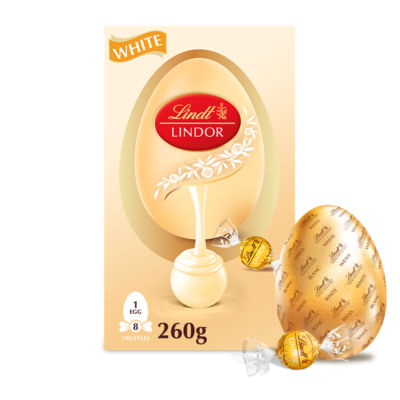 Lindor White Chocolate Egg With Lindor White Truffles 260g thumbnail 3