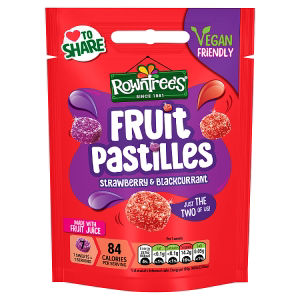 Rowntree's Fruit Pastilles Strawberry & Blackcurrant Sweets Sharing Bag